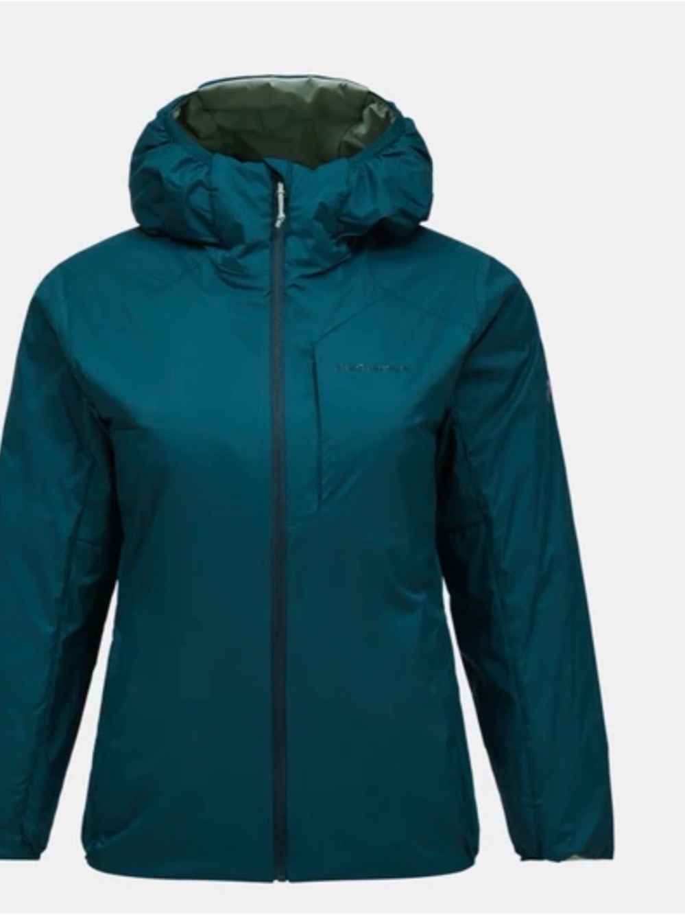 Peak Performance Women's Teal Hooded Jacket Freelight